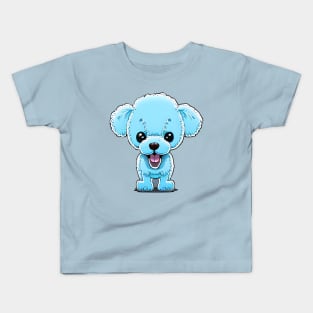 Blue Poodle Kids T-Shirt